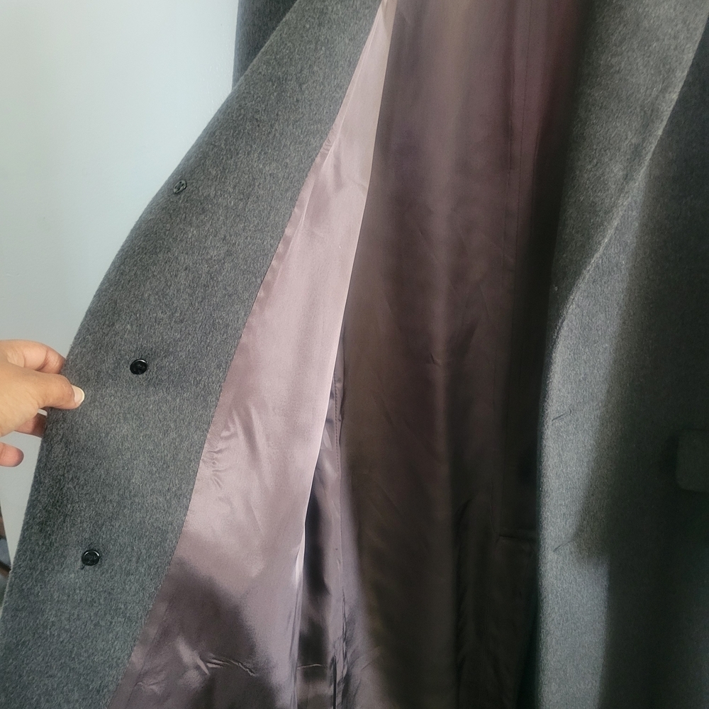 VTG IL CLASSICO Wool Grey Overcoat 70's/80's Style Mens Eur 42 - Picture 6 of 9